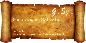 Gerstmayer Szilvia névjegykártya